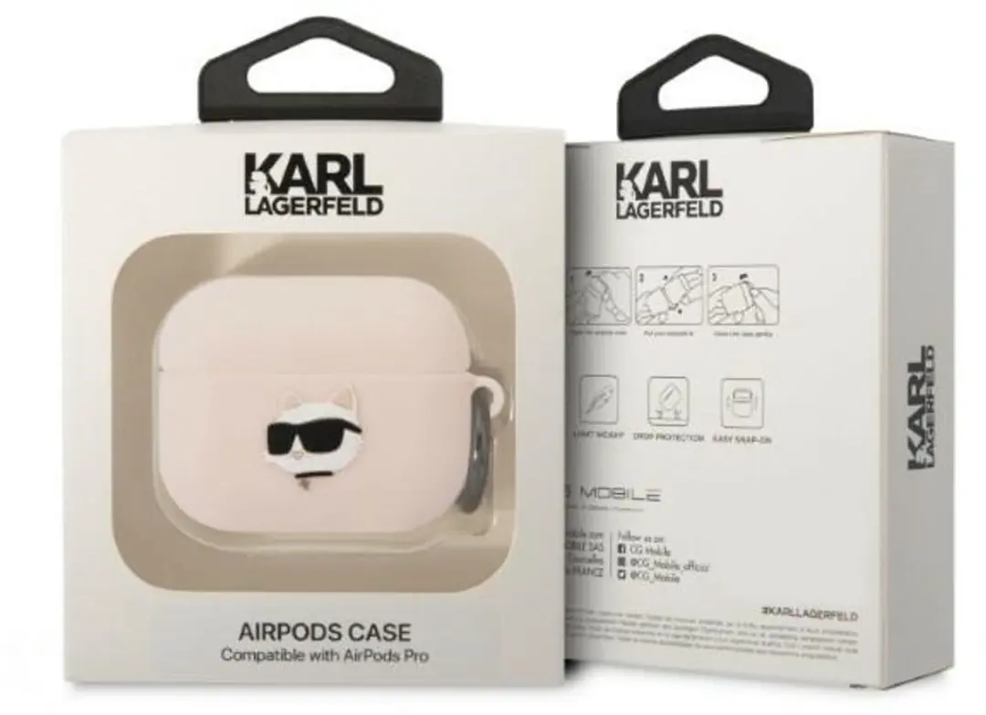 Karl Lagerfeld KLAPRUNCHP 3666339087968 Hoesje AirPods Pro - Roze
