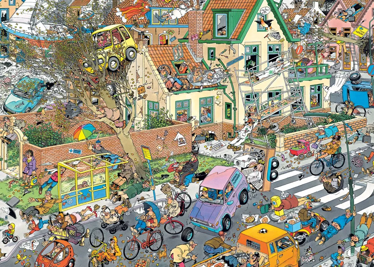 Jan van Haasteren Safari & Storm Legpuzzel 2x1000 Stuks - Meerkleurig