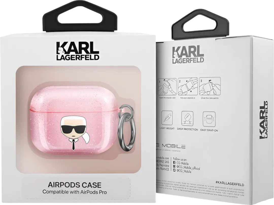 Karl Lagerfeld KLAPUKHGP Hoes AirPods Pro - Roze