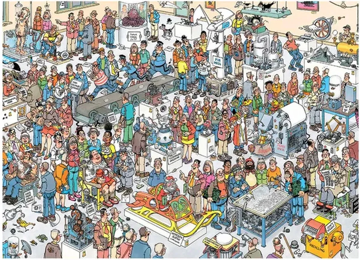 Jan van Haasteren Beurs van de Toekomst Legpuzzel 1000 Stuks - Meerkleurig