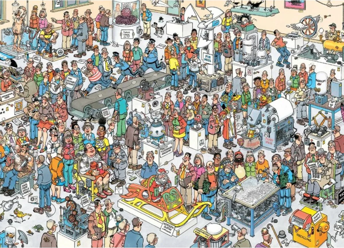 Jan van Haasteren Beurs van de Toekomst Legpuzzel 1000 Stuks - Meerkleurig