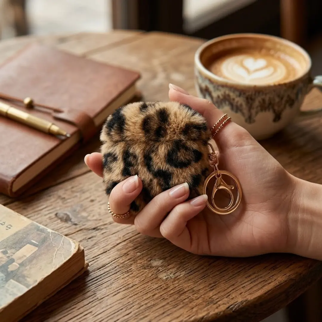 NUVEX Hoesje AirPods Pro 3 Donker Bruin - Luipaardprint