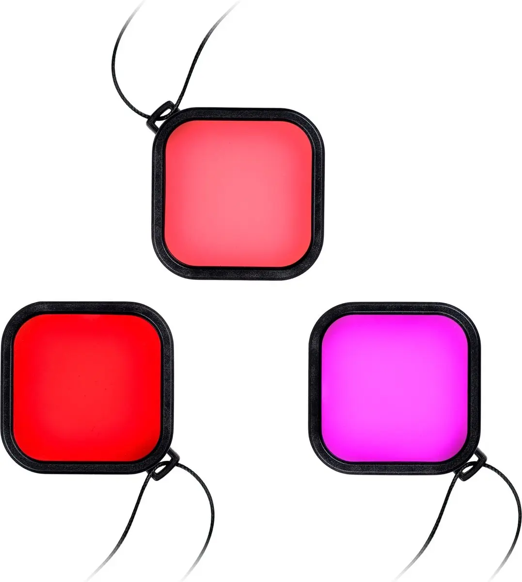 MOJOGEAR MG-98 Duikfilters - 3 Stuks - Roze/Rood/Magenta
