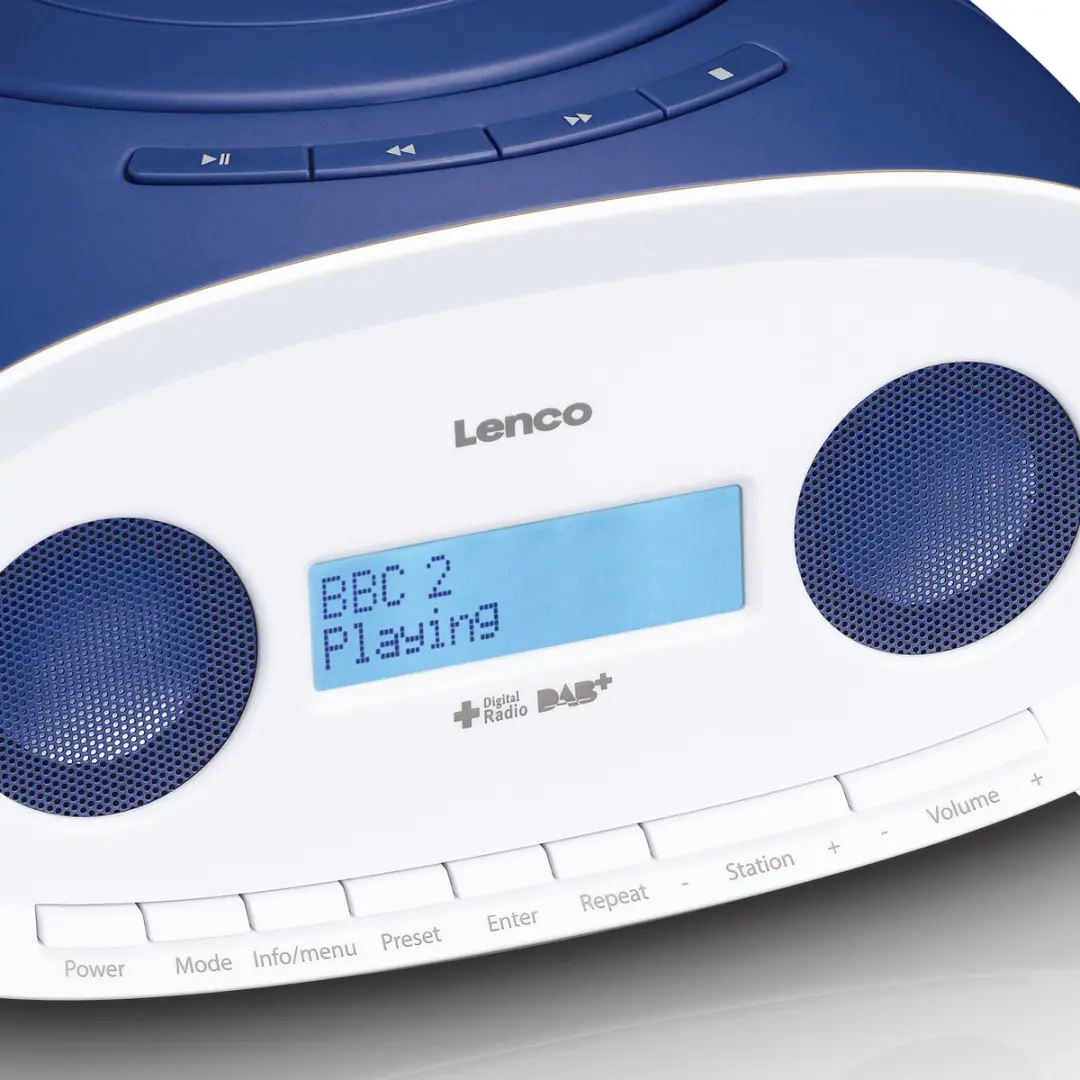 Lenco SCD-69BU Draagbare Radio CD-speler - Blauw-Wit - afbeelding 6 van 6