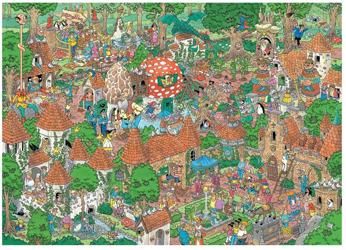 Jan van Haasteren Efteling Sprookjesbos Legpuzzel 1000 Stuks - Meerkleurig
