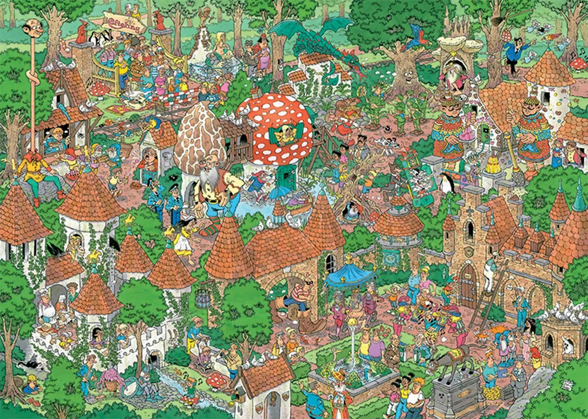 Jan van Haasteren Efteling Sprookjesbos Legpuzzel 1000 Stuks - Meerkleurig