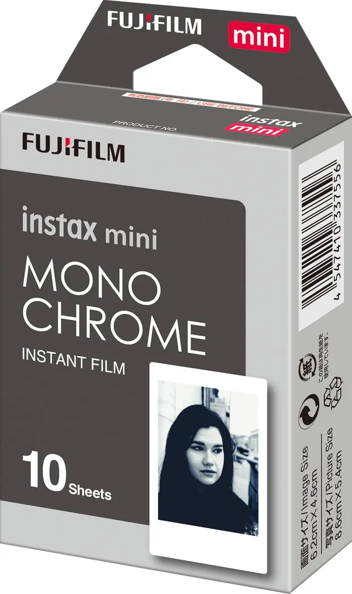 FUJIFILM instax Mini Monochrome Film - 10 Stuks