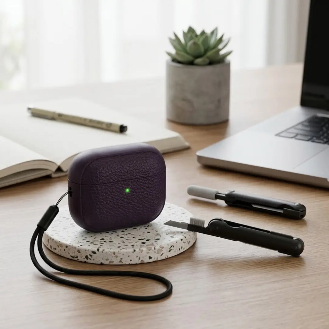 NUVEX Paars Hoesje AirPods Pro 2 - Met Reinigingsset