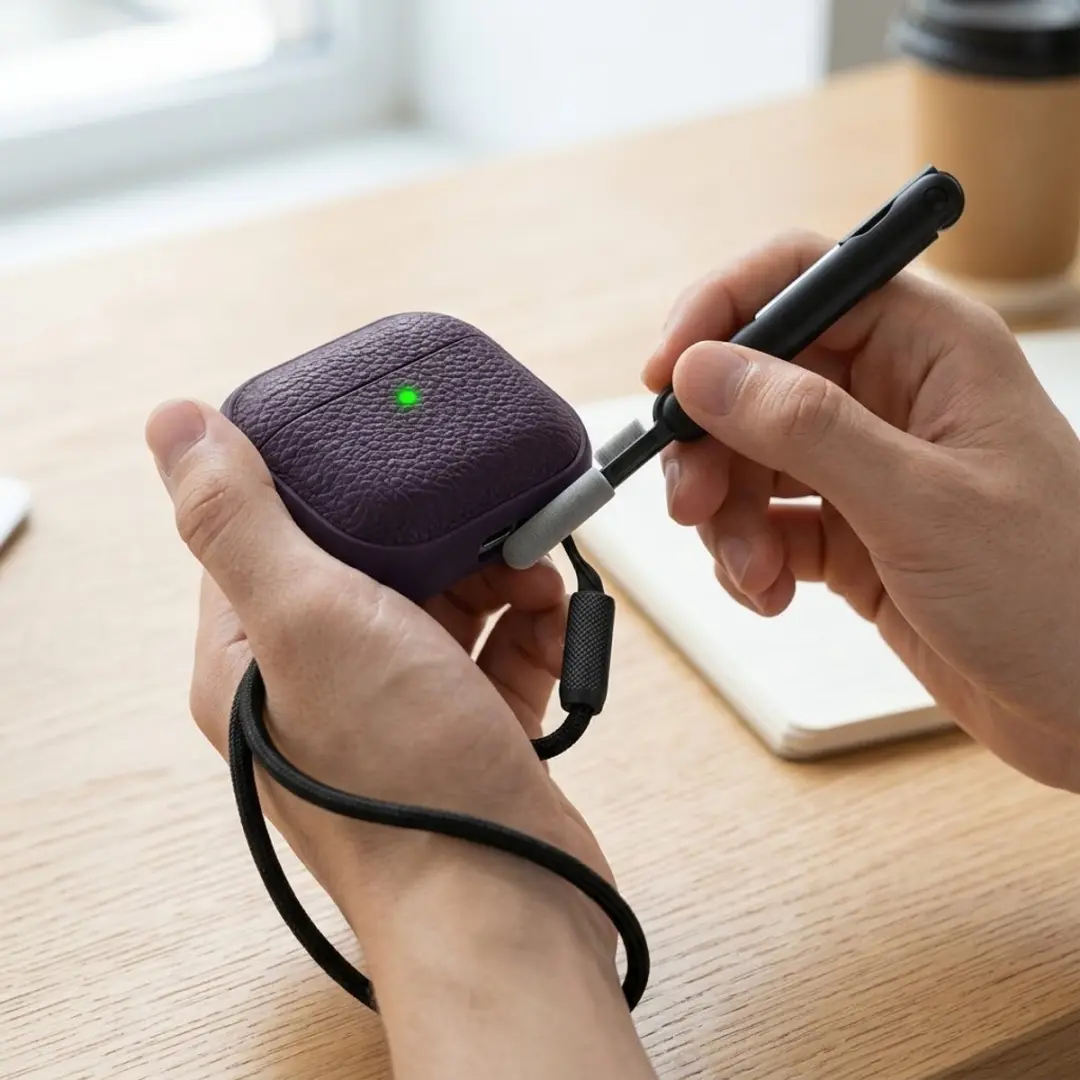 NUVEX Paars Hoesje AirPods Pro 2 - Met Reinigingsset