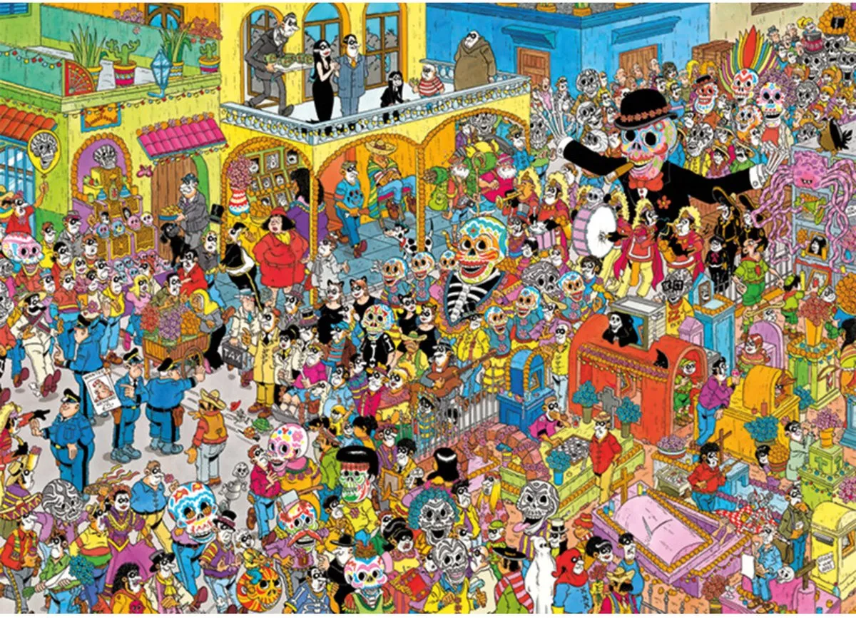 Jan van Haasteren Dia De Los Muertos Puzzel 1000 Stuks