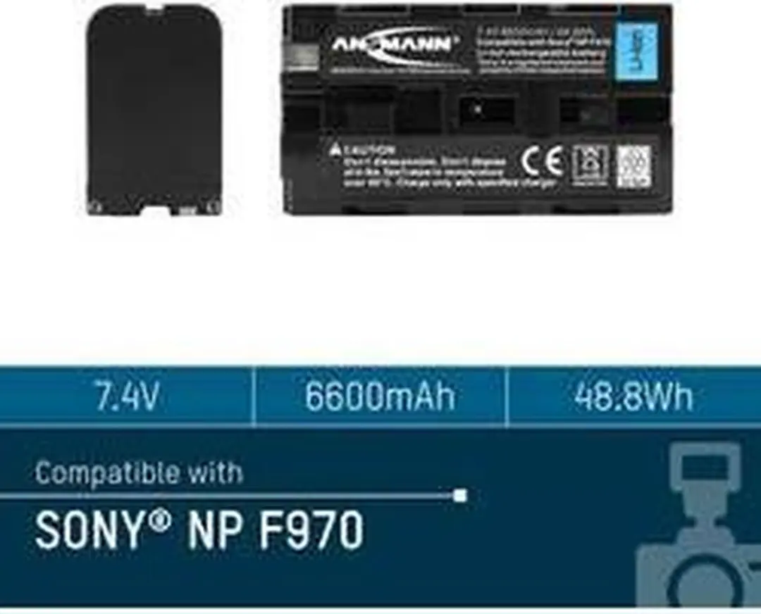 Ansmann A-Son NP-F970 Li-ion Accu 6600mAh - afbeelding 6 van 6