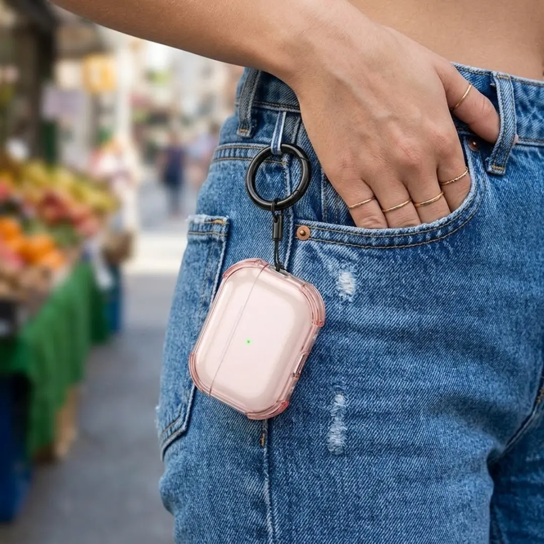 NUVEX Hoesje AirPods Pro 3 - Roze Transparant