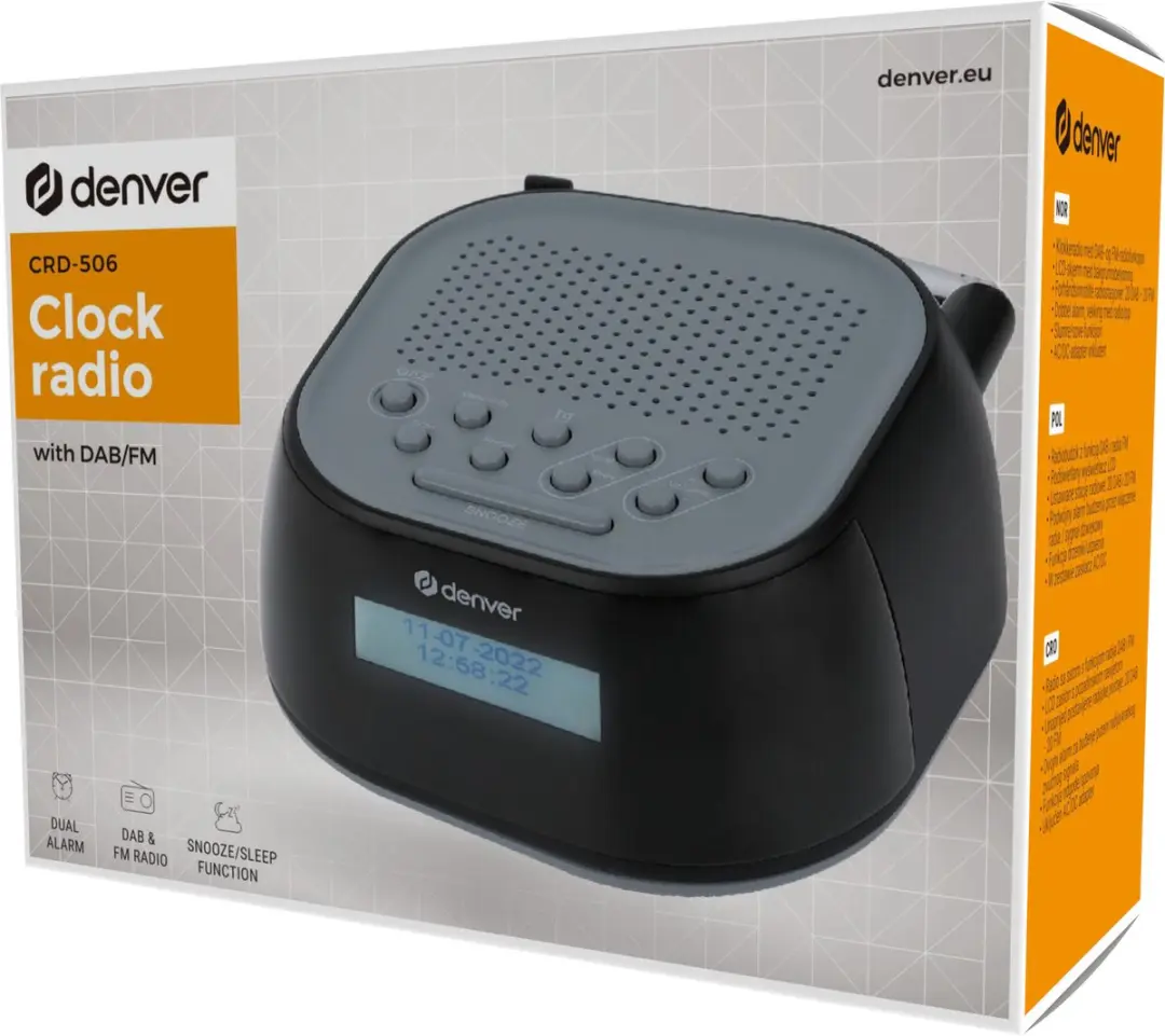 Denver CRD506 DAB Wekkerradio - Zwart - afbeelding 5 van 6