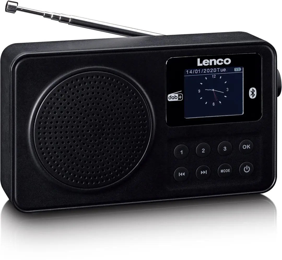 Lenco PDR-033BK Draagbare DAB+ Radio - Bluetooth - 10 uur Accu - Zwart - afbeelding 6 van 6