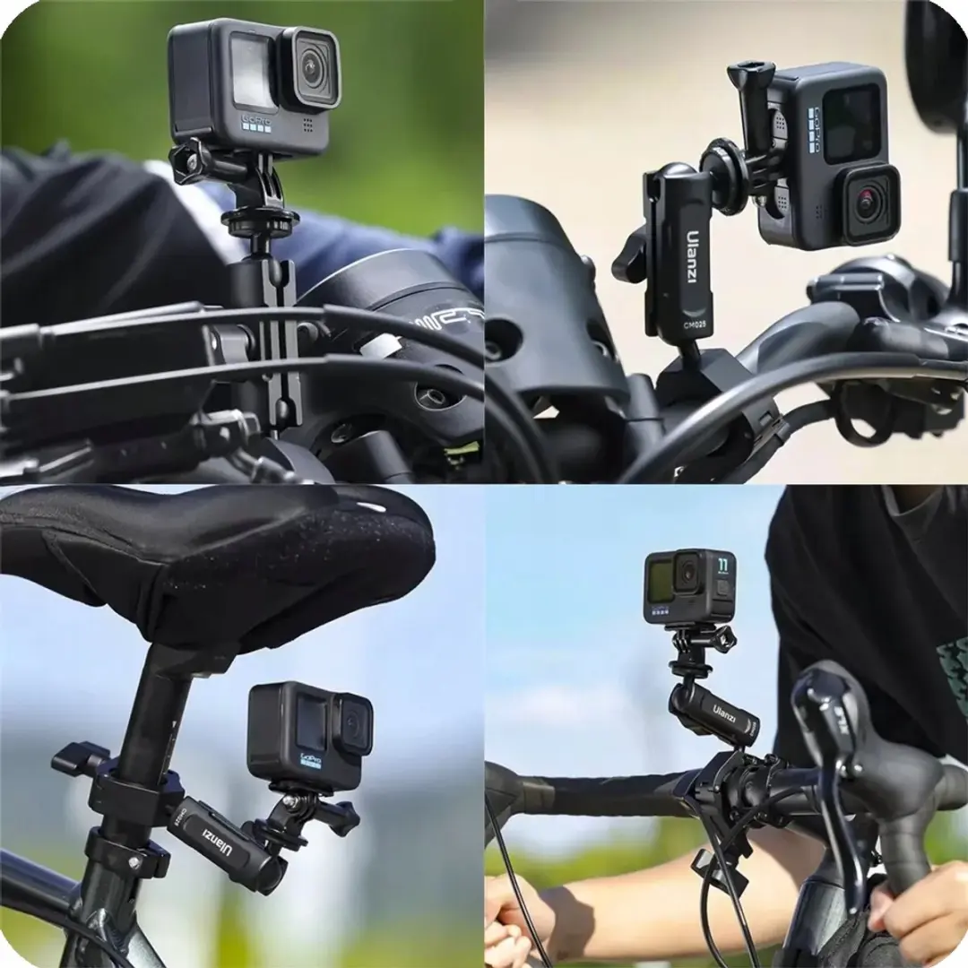 Ulanzi CM025 Fietsstuurbevestiging - GoPro/Insta360 - 360° Draaibaar - Zwart