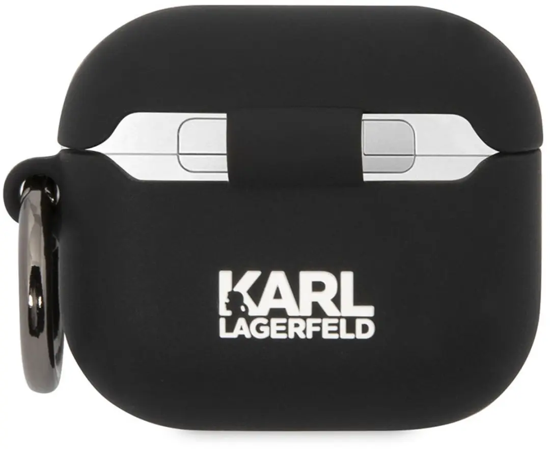 Karl Lagerfeld KLA3RUNCHK Siliconen AirPods 3 Hoes - Choupette 3D - Zwart