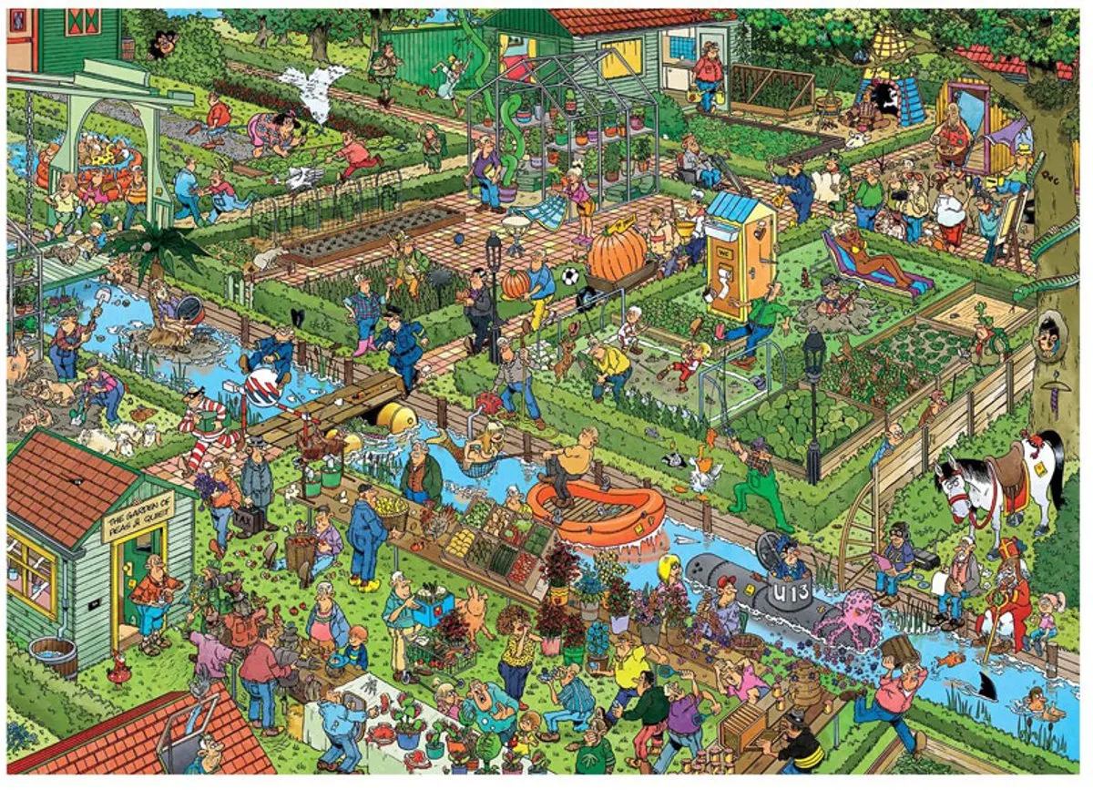 Jan van Haasteren De Volkstuintjes Legpuzzel 1000 Stuks - Meerkleurig