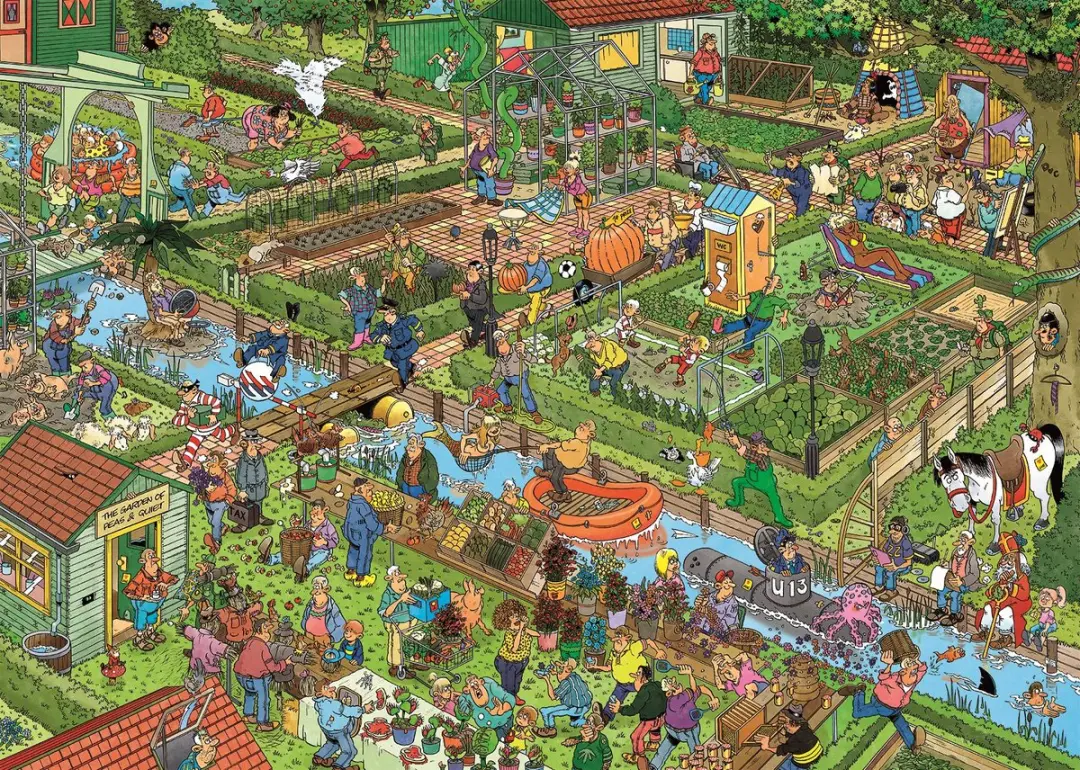 Jan van Haasteren De Volkstuintjes Legpuzzel 1000 Stuks - Meerkleurig