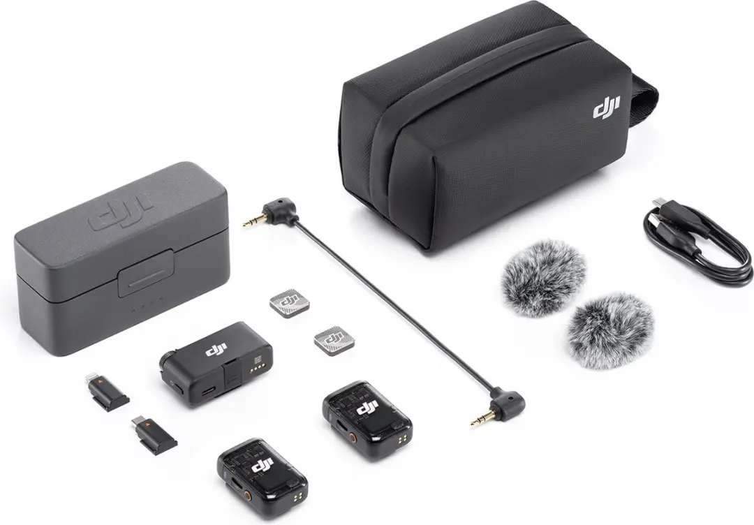 DJI Mic 2 Draadloos Microfoonsysteem - Ontvanger + Zender + Oplaadhoes - afbeelding 2 van 6