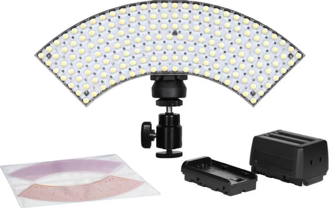LedGo LG-160S On-Camera LED Lamp - 160 LED 5400K - Zwart