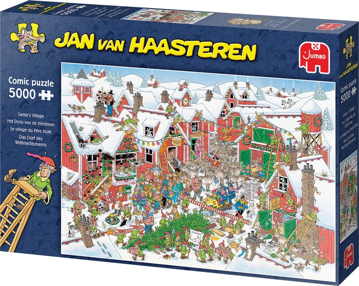Jan van Haasteren Het dorp van de Kerstman Legpuzzel 5000 Stuks - Rob Derks