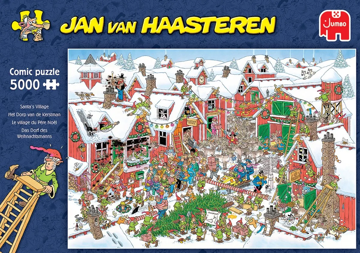 Jan van Haasteren Het dorp van de Kerstman Legpuzzel 5000 Stuks - Rob Derks