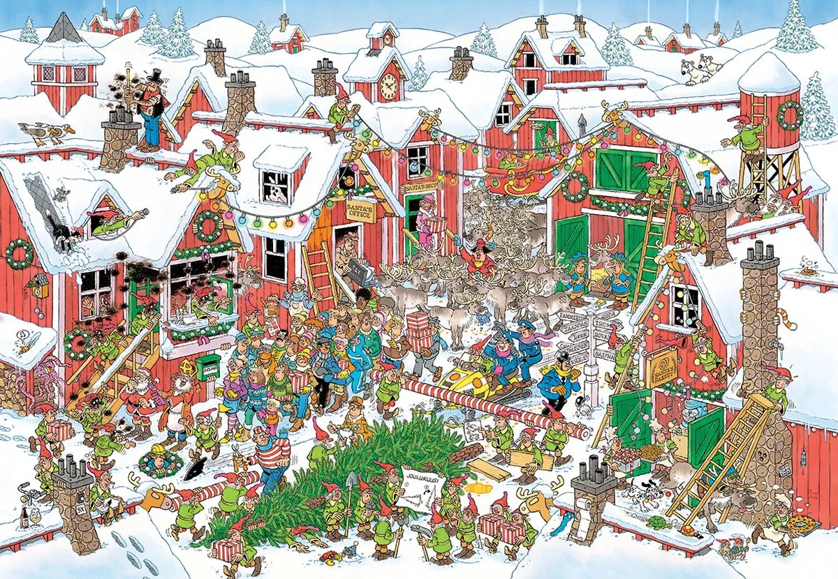 Jan van Haasteren Het dorp van de Kerstman Legpuzzel 5000 Stuks - Rob Derks