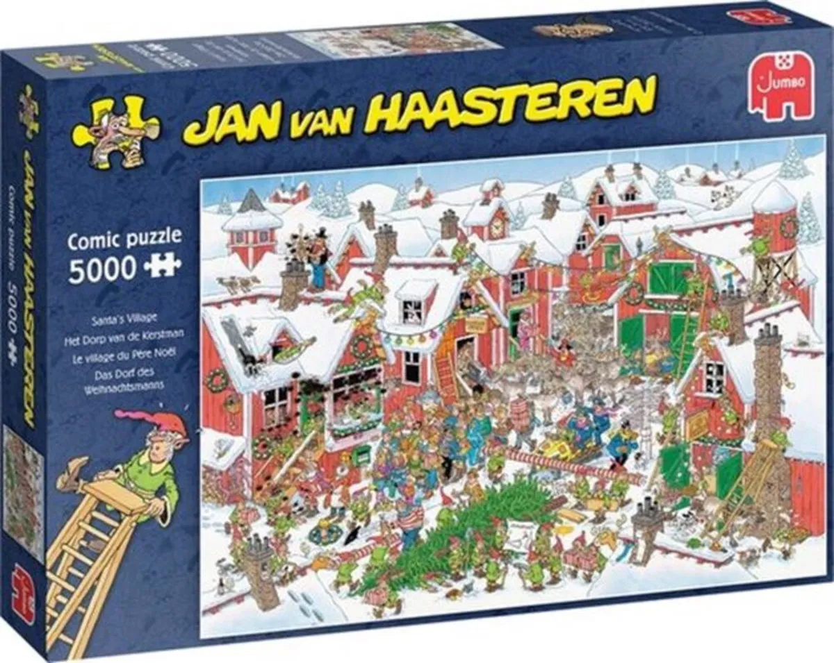 Jan van Haasteren Het dorp van de Kerstman Legpuzzel 5000 Stuks - Rob Derks