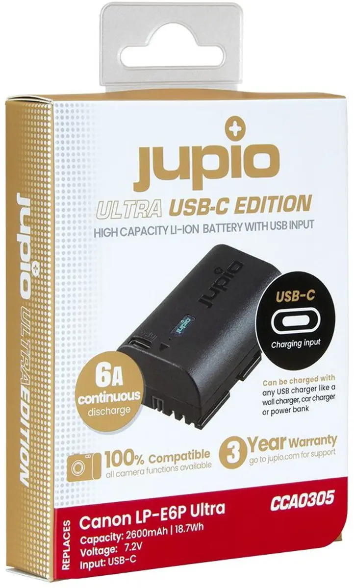 Jupio LP-E6P Accu 2600mAh - CCA0305