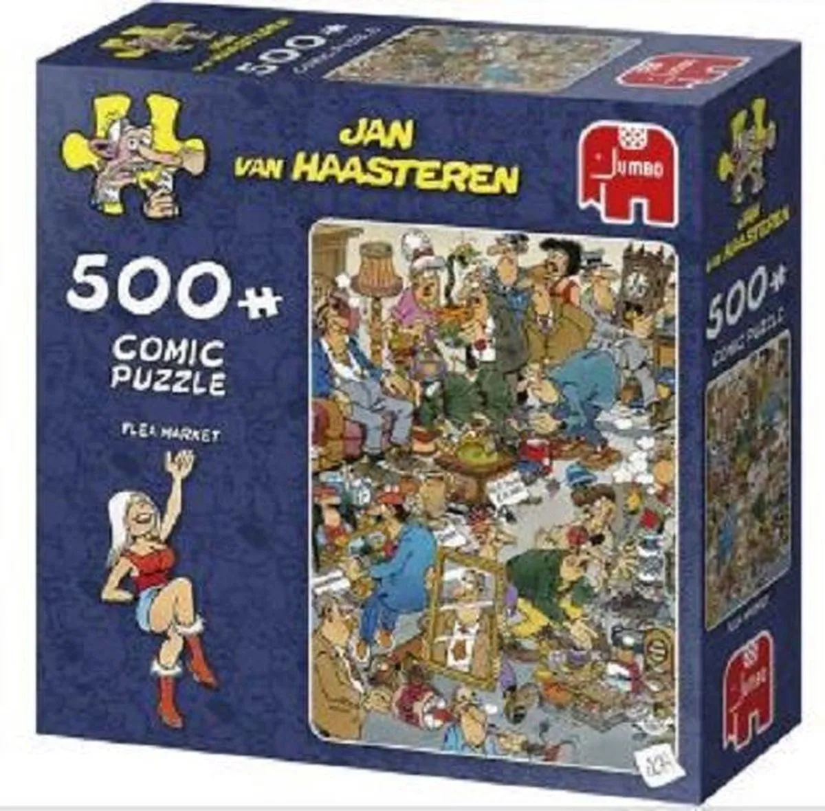 Jan van Haasteren Flea Market Puzzel 500 Stuks - Multicolor