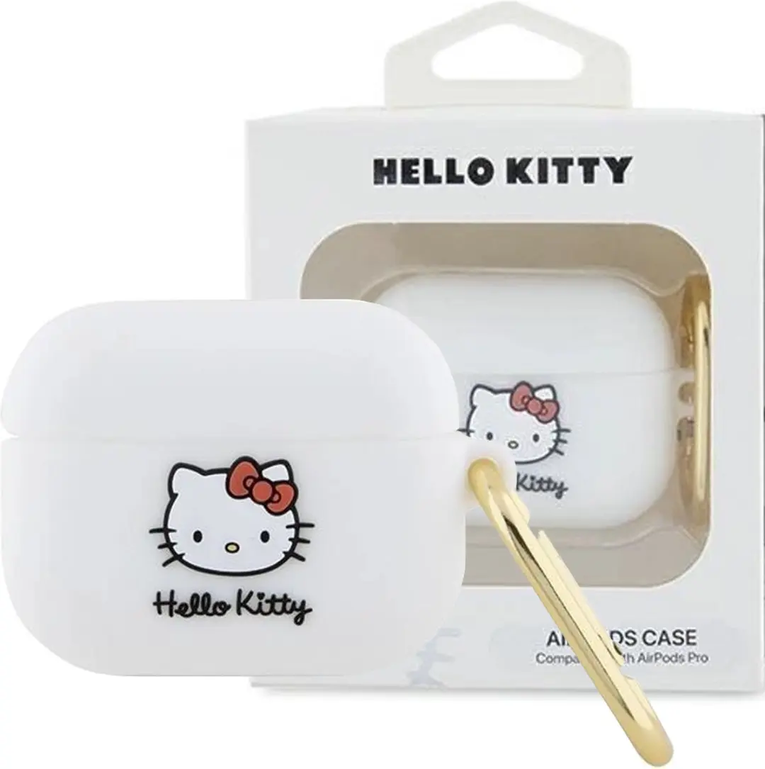 Hello Kitty Siliconen 3D Hoofdhoes AirPods Pro - Wit