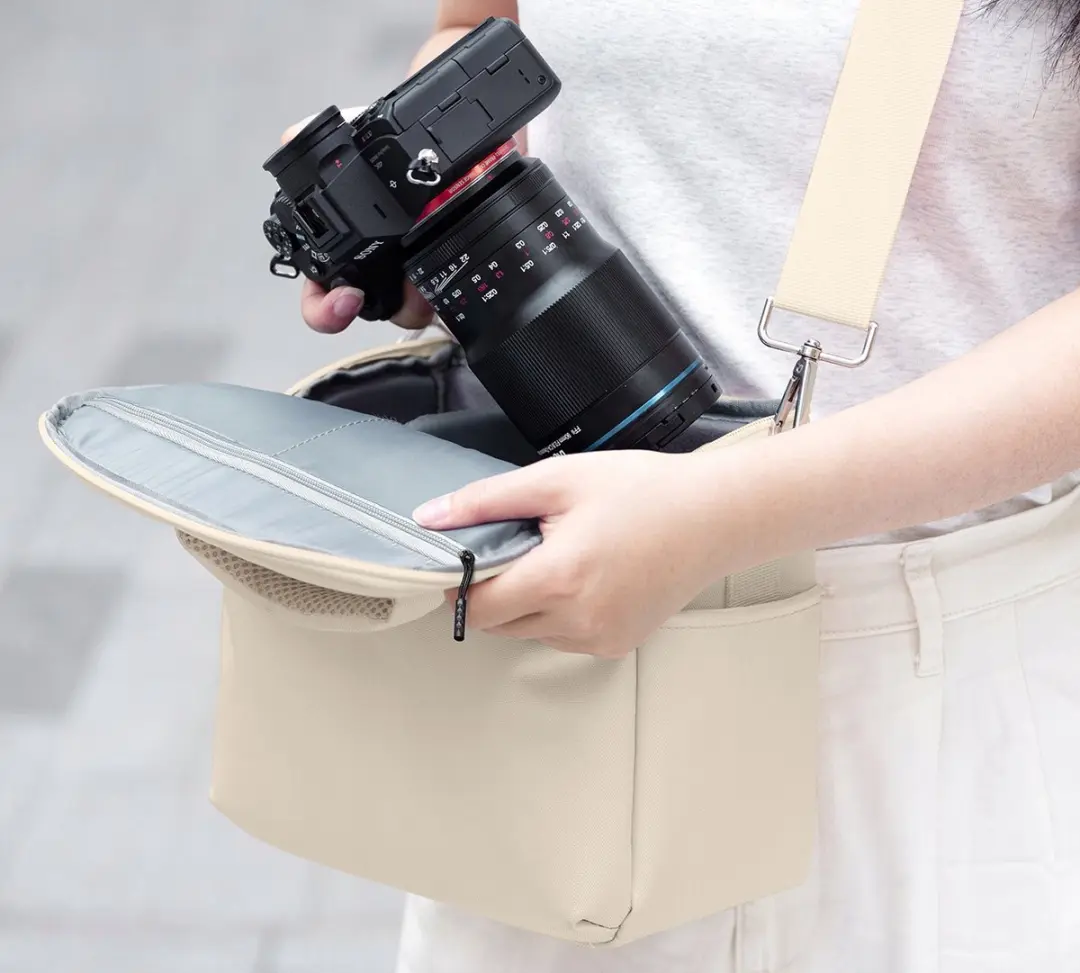 K&F Concept Cameratas Schoudertas Beige - Compactcamera