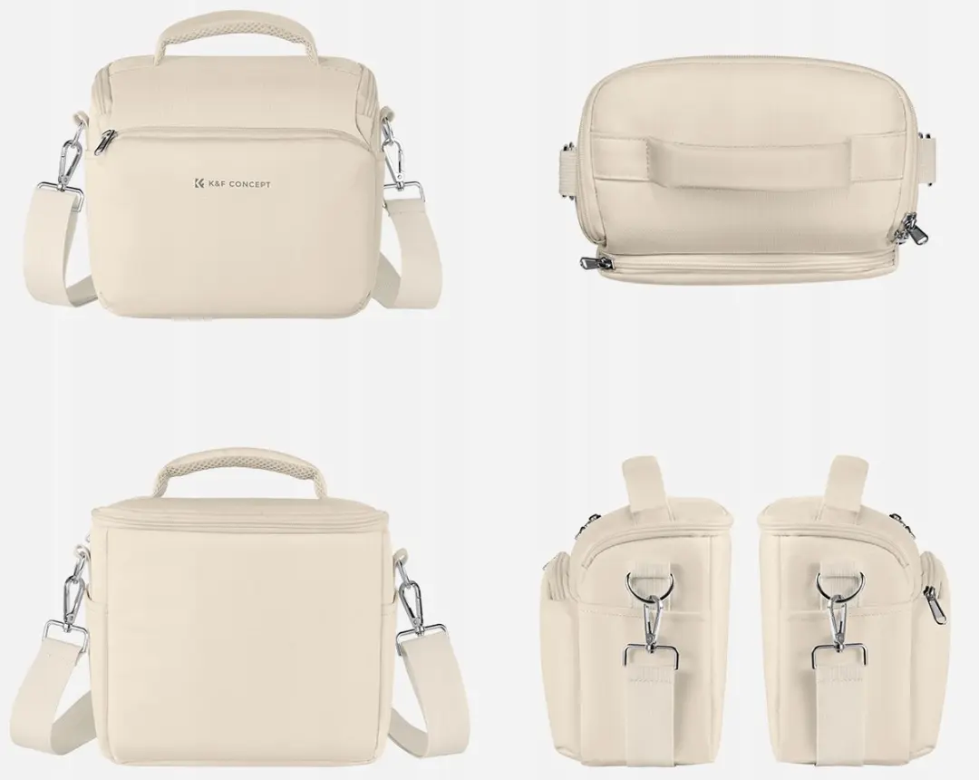 K&F Concept Cameratas Schoudertas Beige - Compactcamera