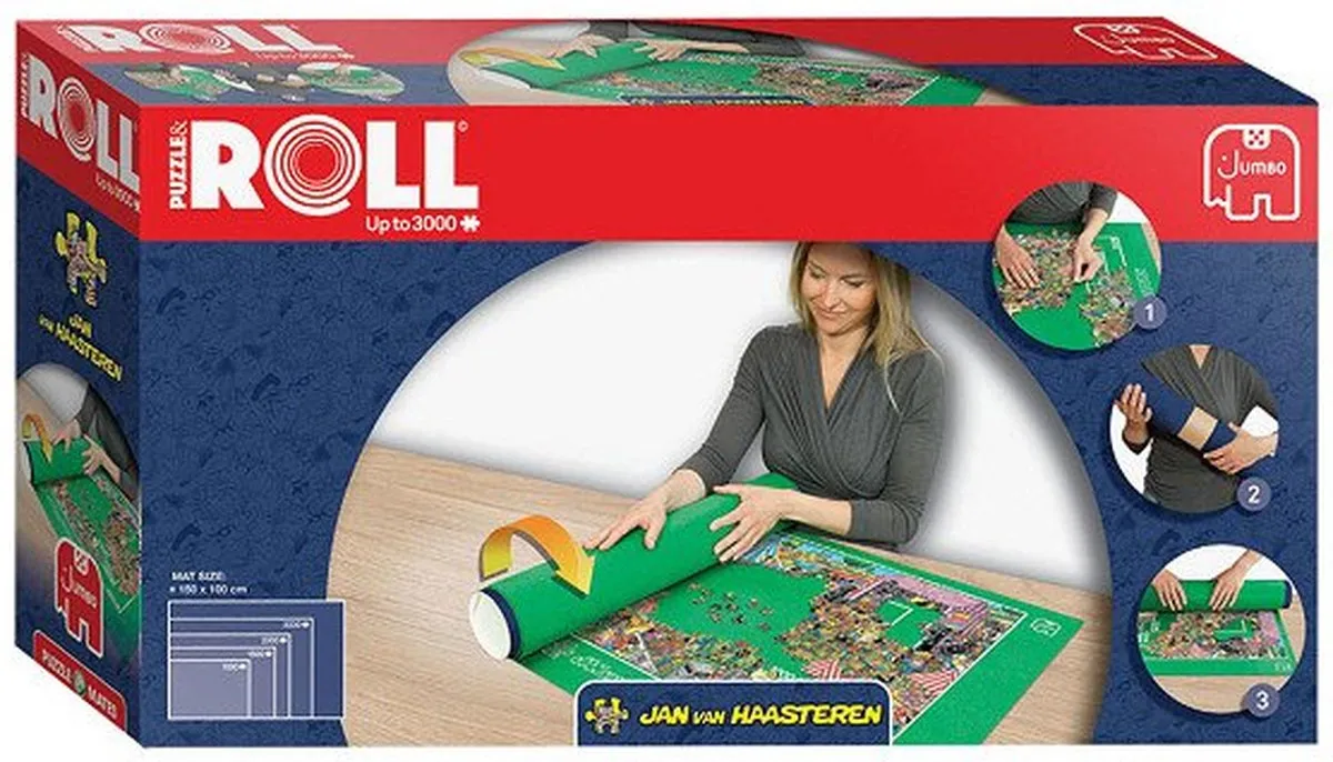 Jan van Haasteren - Puzzle & Rol - Puzzelmat - Tot 3000 stukjes – exclusief puzzel