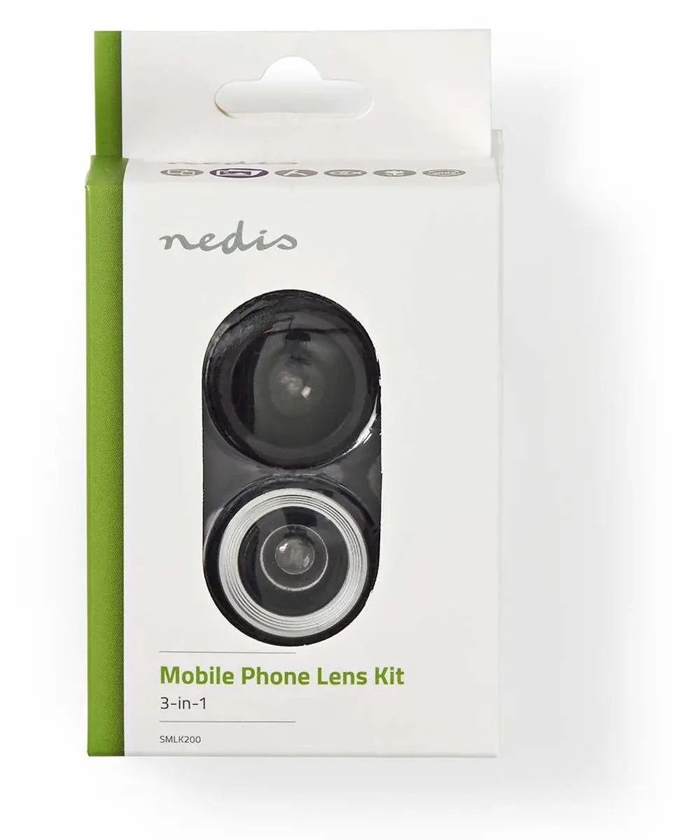Nedis SMLK200 3-in-1 Camera Lensset - Smartphone/Tablet - Zilver