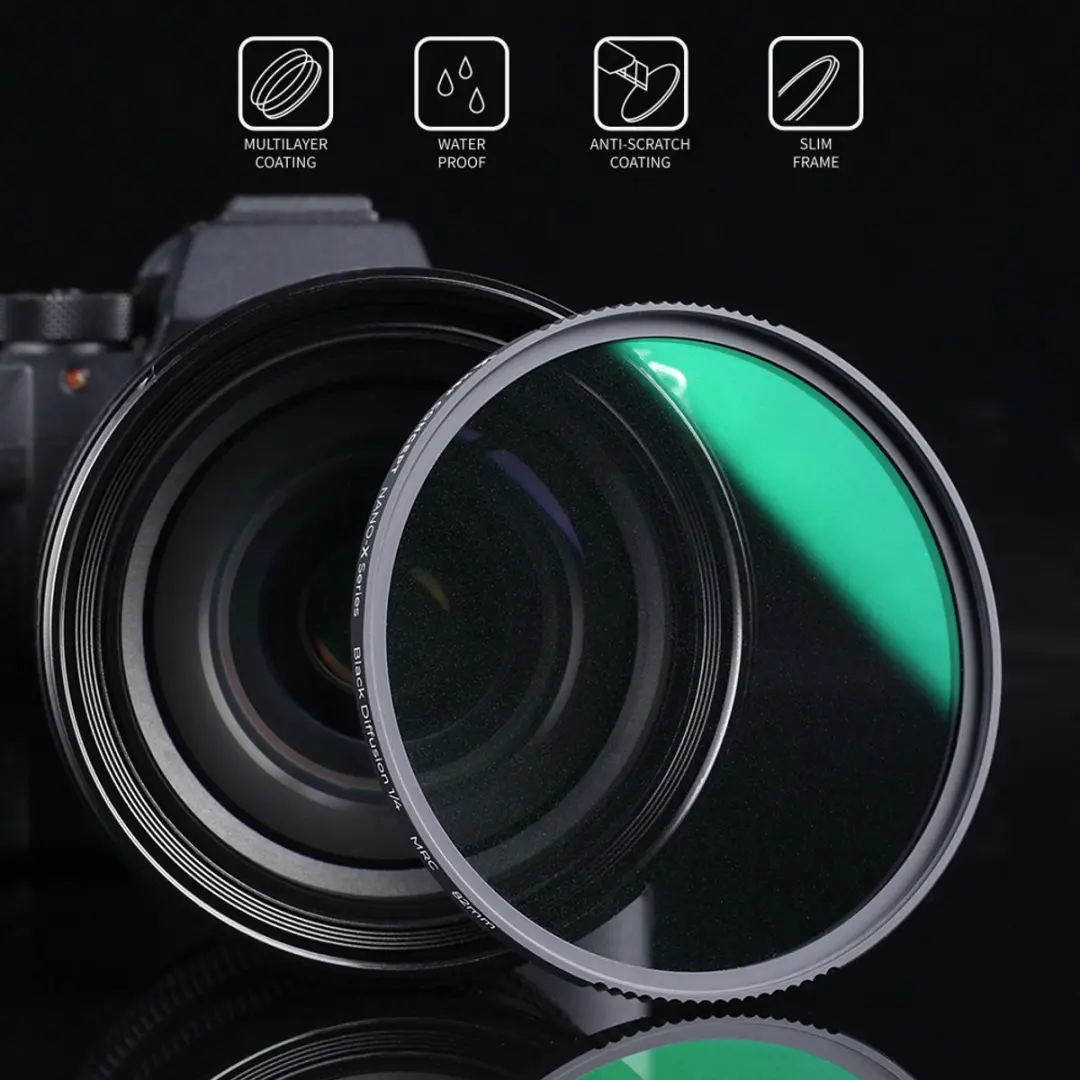K&F Concept 1/4 Black Mist Filter Nano X 82mm - Zwart