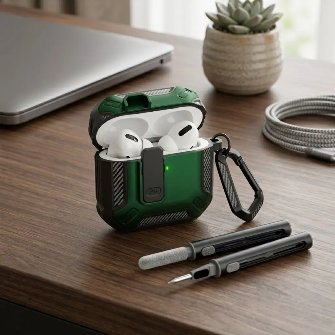 NUVEX Groen Hoesje AirPods Pro 2 - Cleaning Kit