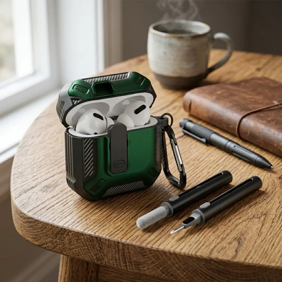 NUVEX Groen Hoesje AirPods Pro 2 - Cleaning Kit