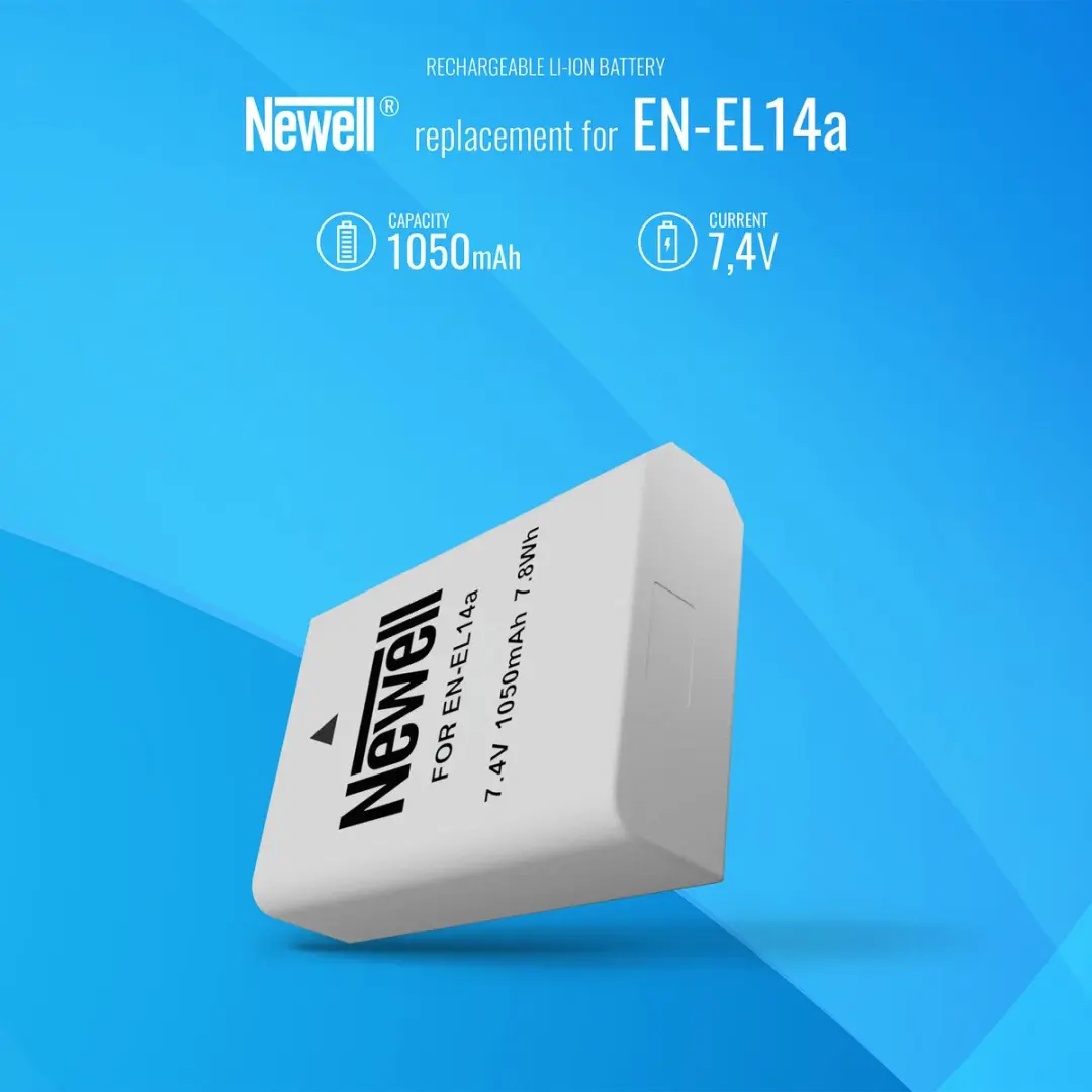Newell Accu Nikon EN-EL14A 1050mAh - afbeelding 3 van 6