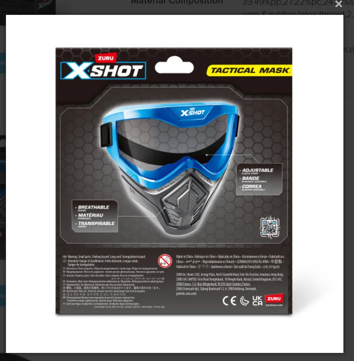 XSHOT Tactical Mask ZURU 36776 - Speelgoedblaster