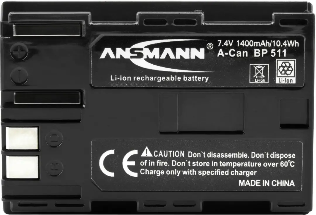 Ansmann BP 511 Li-ion Accupack - Videocamera - afbeelding 6 van 6