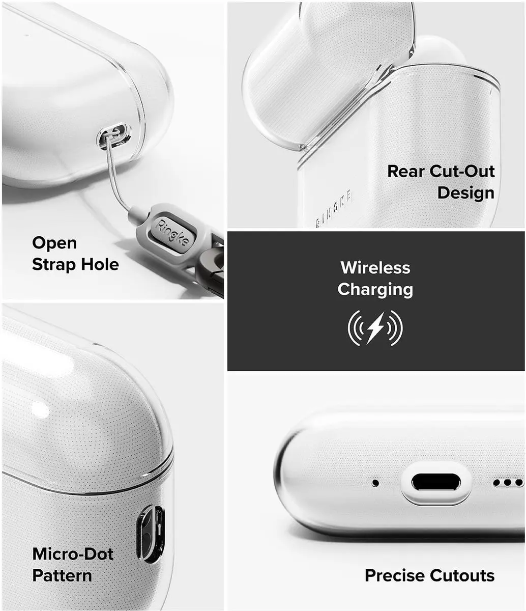 Ringke AirPods Pro 3 Hoesje TPU - 8800293859345 - Transparant