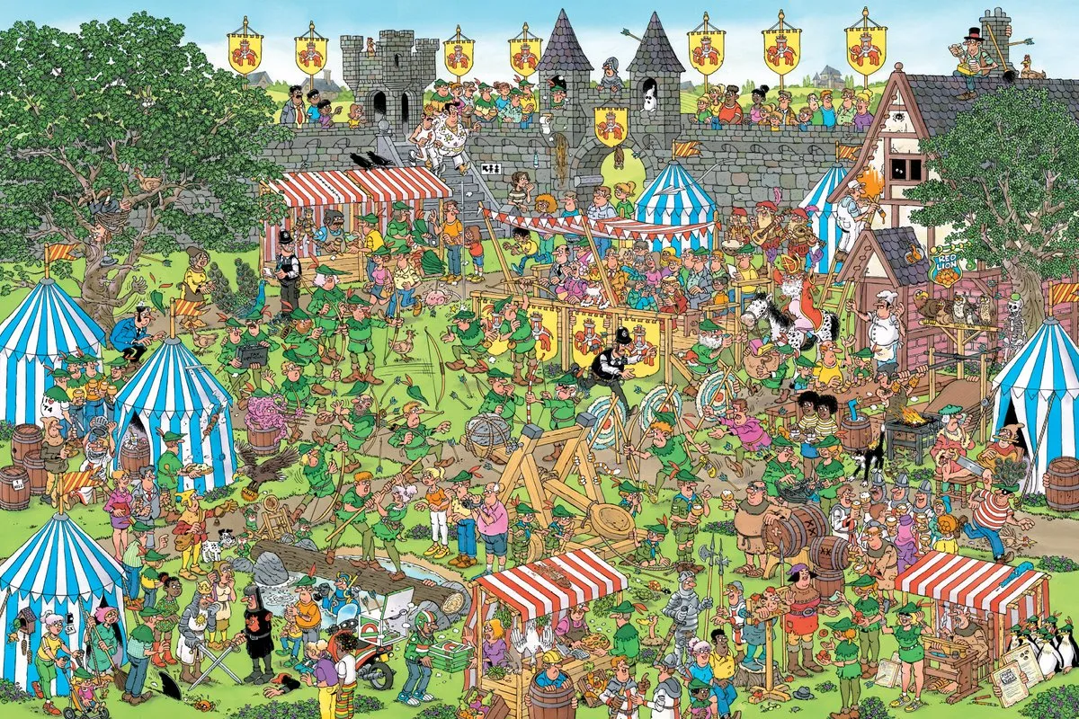 Jan van Haasteren Robin Hood Festival Legpuzzel 1500 Stuks - Multicolor