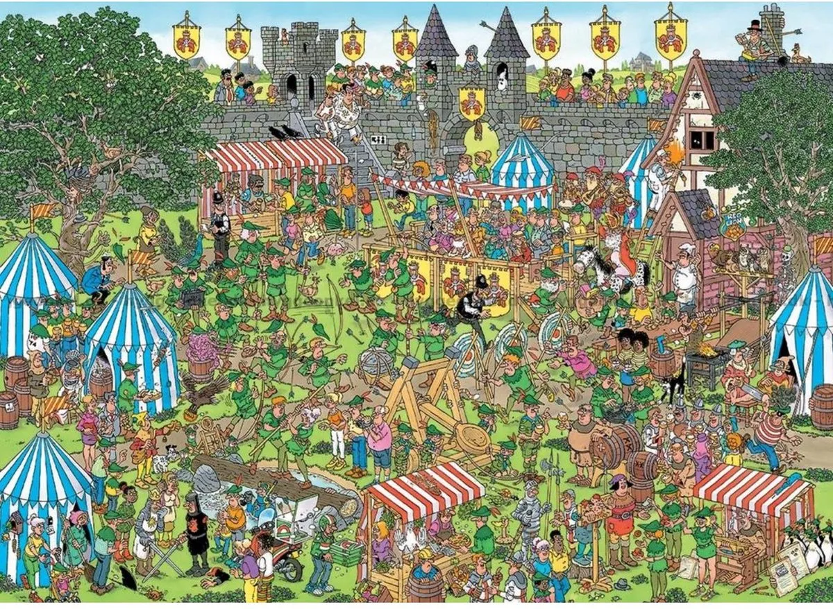 Jan van Haasteren Robin Hood Festival Legpuzzel 1500 Stuks - Multicolor