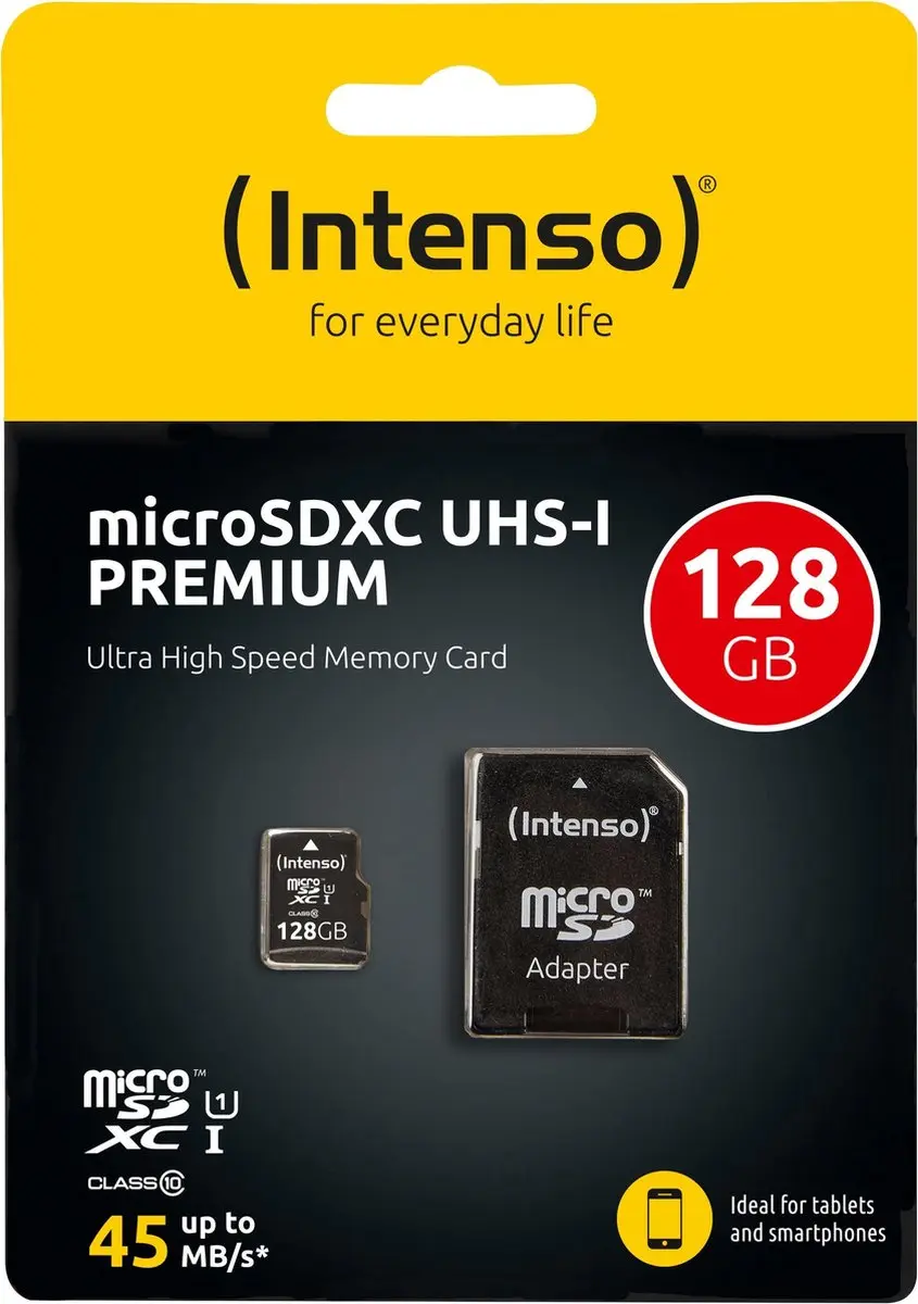 Intenso 128GB Micro SDXC UHS-I Geheugenkaart - Class 10
