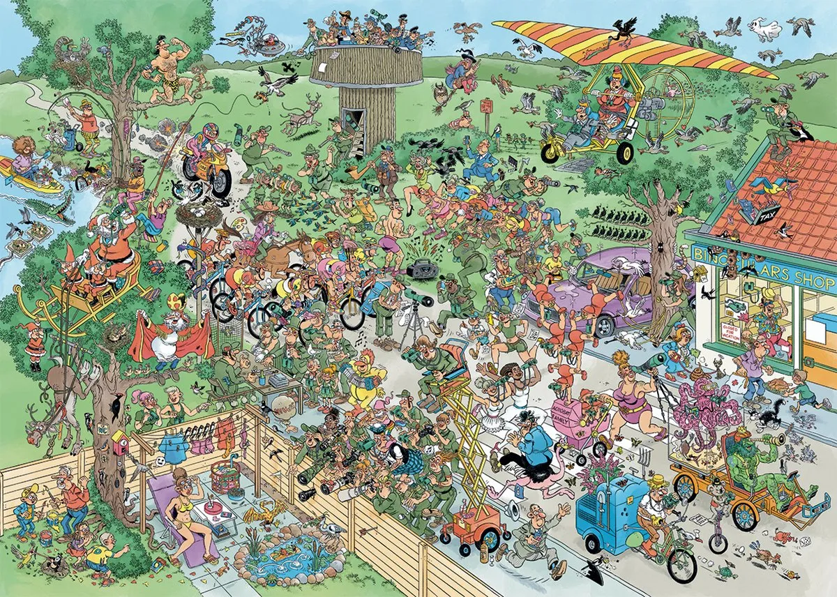 Jan van Haasteren Vogelkijkdag Legpuzzel 1000 Stuks - Meerkleurig