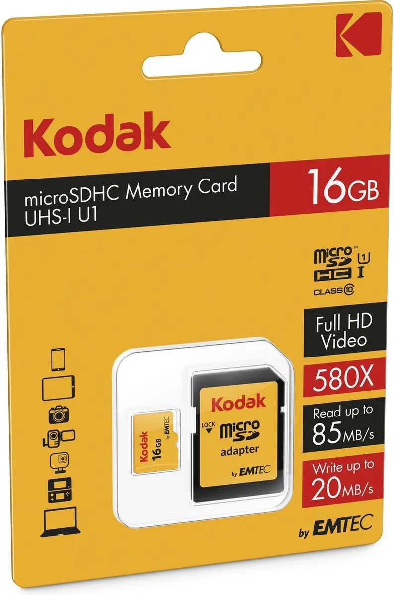 Kodak Emtec microSDHC 16GB EKMSDM16GHC10K