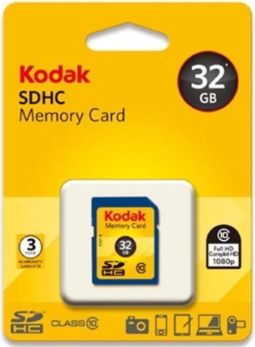 Kodak SDHC 32GB Class 10 Geheugenkaart