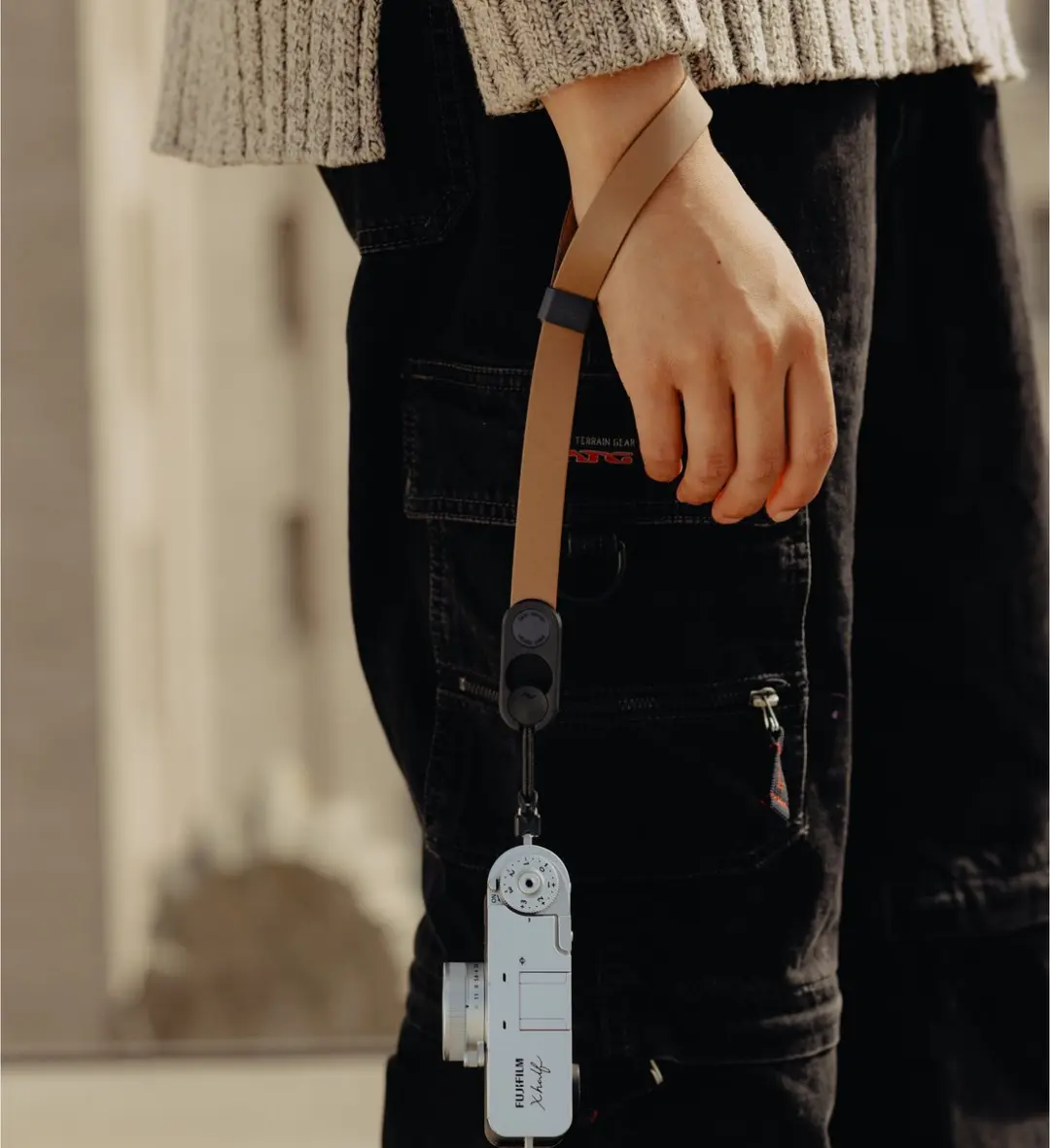 Peak Design Cuff Leather Camera Polsband - Bruin