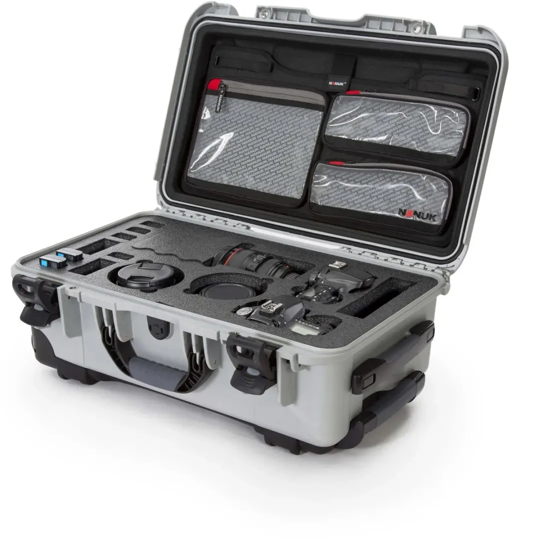 Nanuk 935 Koffer - Waterdicht - 4 Lenzen - Zilver